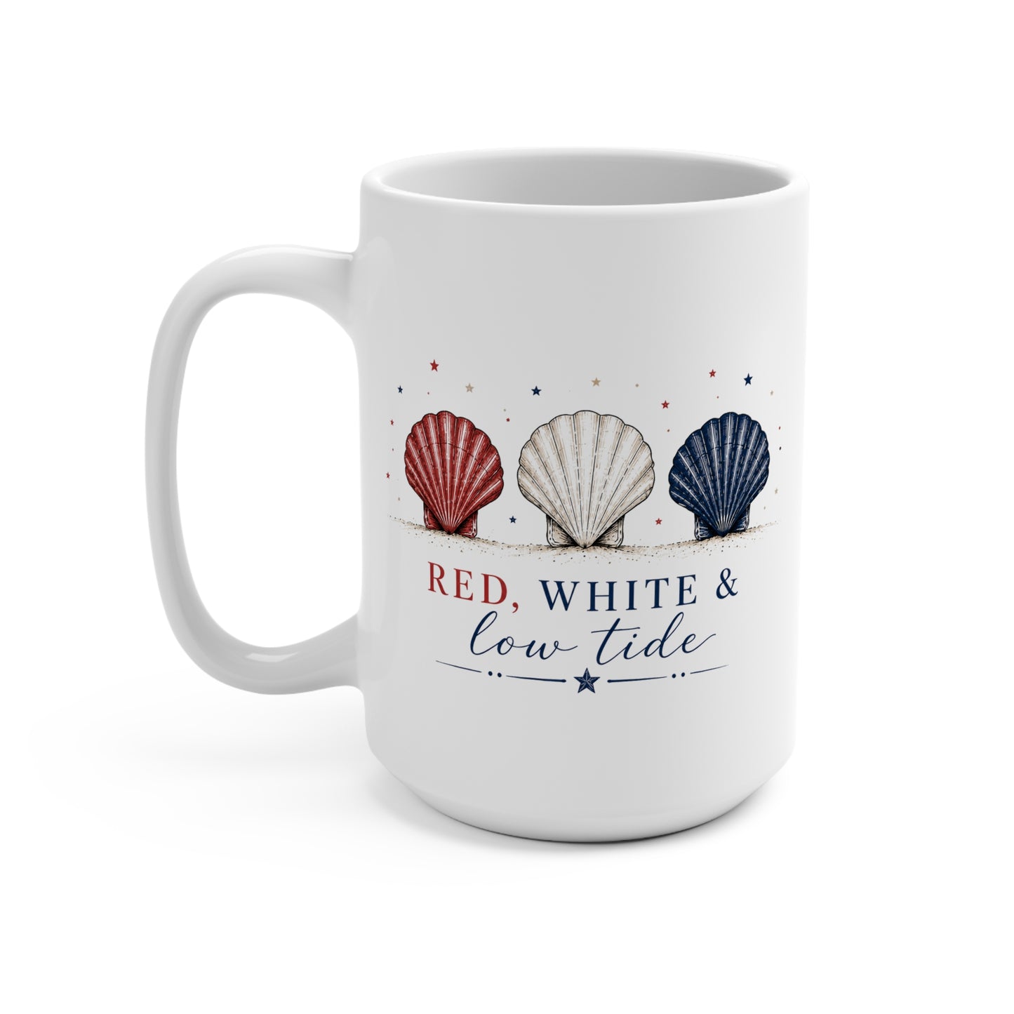 Red, White & Low Tide 15 oz Mug
