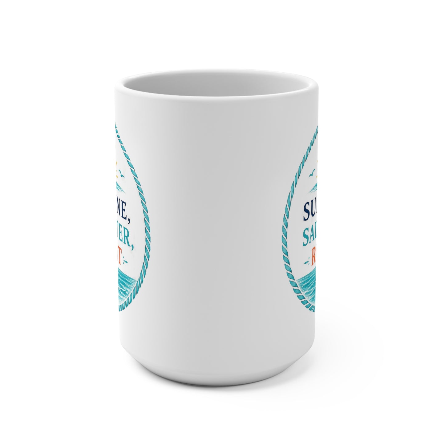 Sunshine, Saltwater, Repeat 15 oz Mug