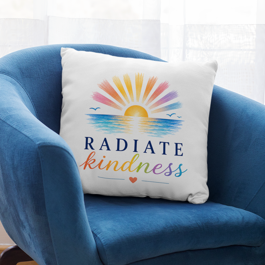 Radiate Kindness Throw Pillow