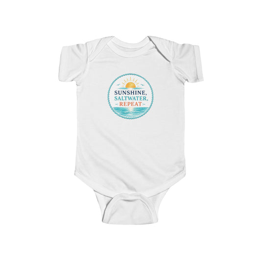 Sunshine, Saltwater, Repeat Baby Onesie