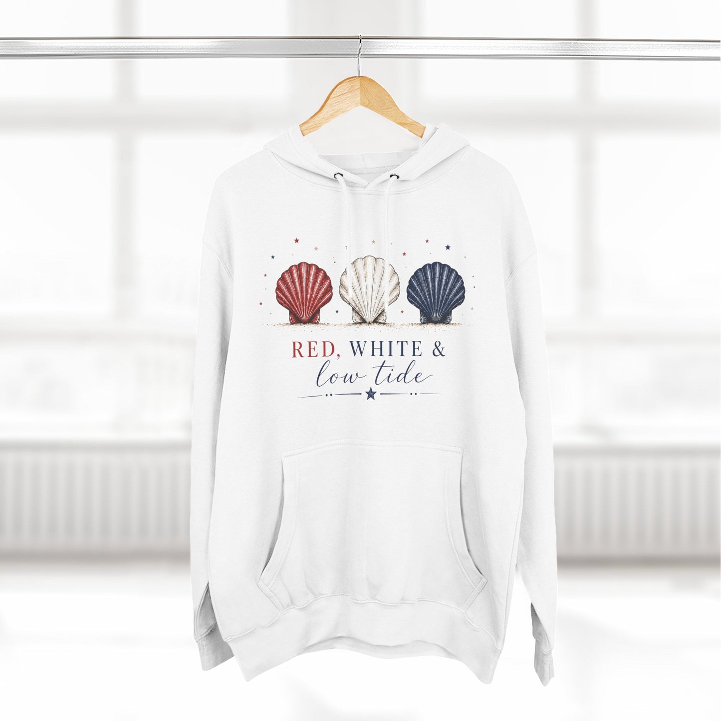 Red, White, & Low Tide Mid-Heavyweight Hoodie