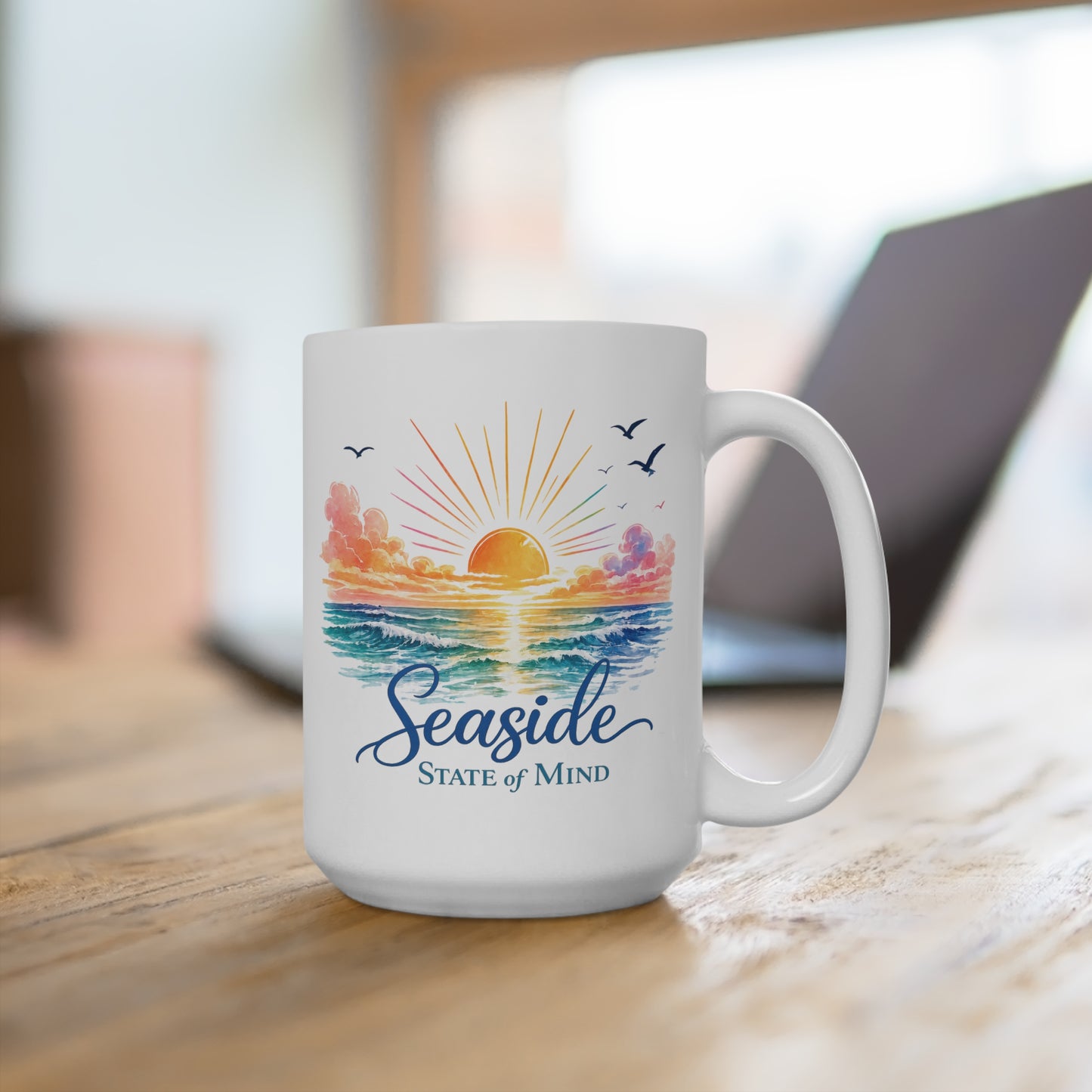 Seaside State Of Mind 15 oz Mug
