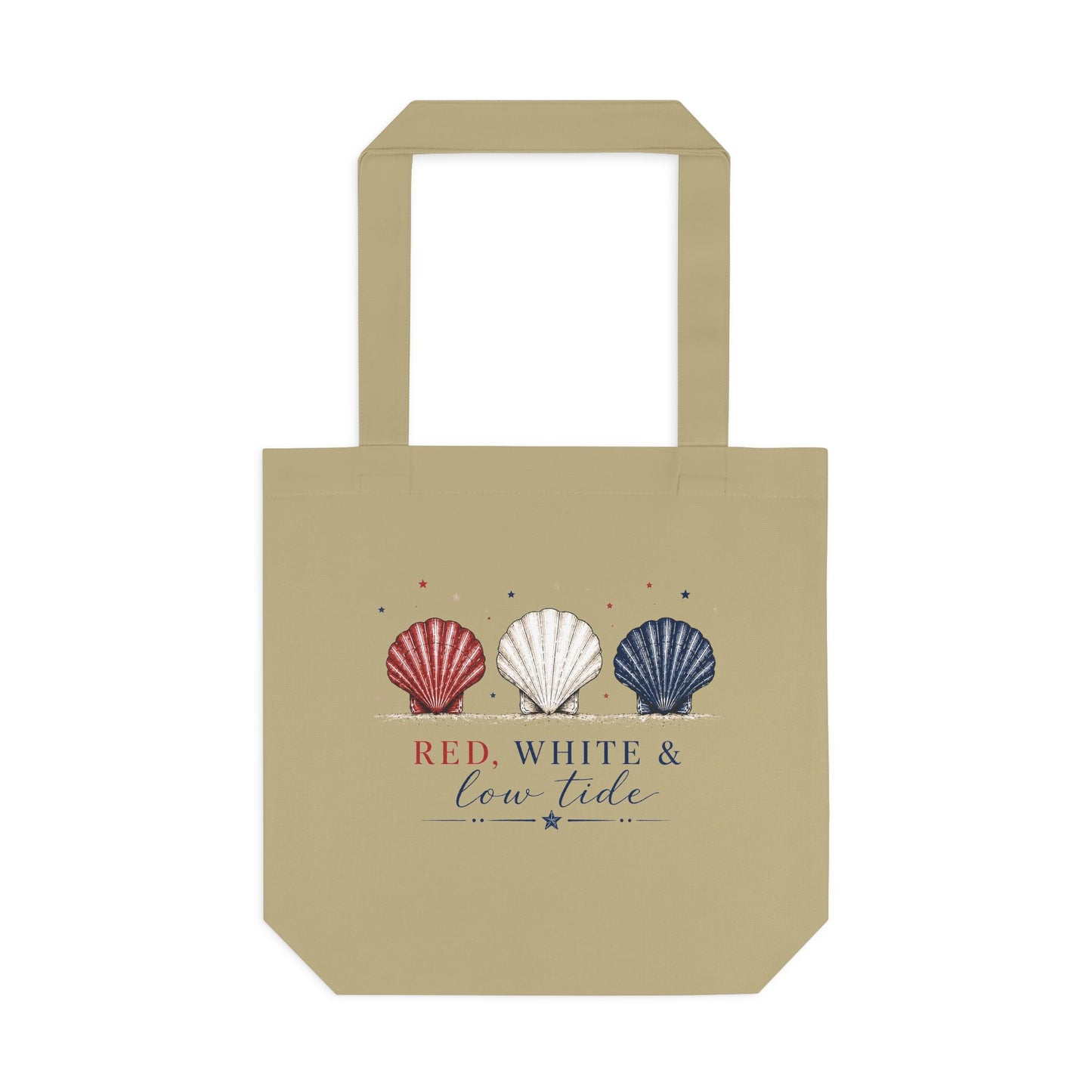 Red, White, & Low Tide Canvas Tote Bag