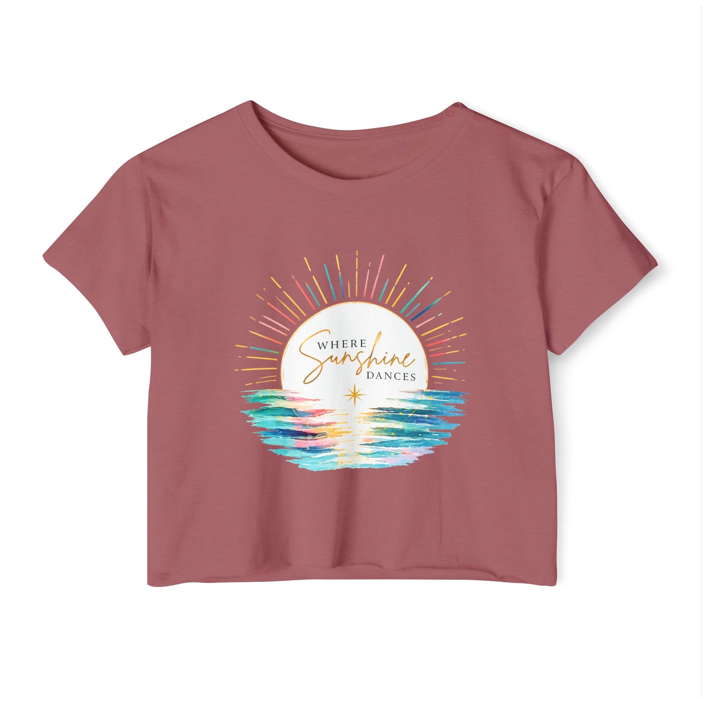 Where Sunshine Dances Crop Top