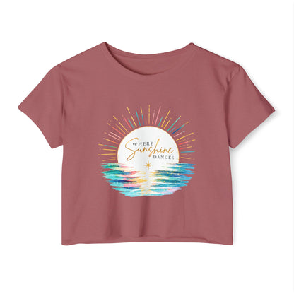 Where Sunshine Dances Crop Top