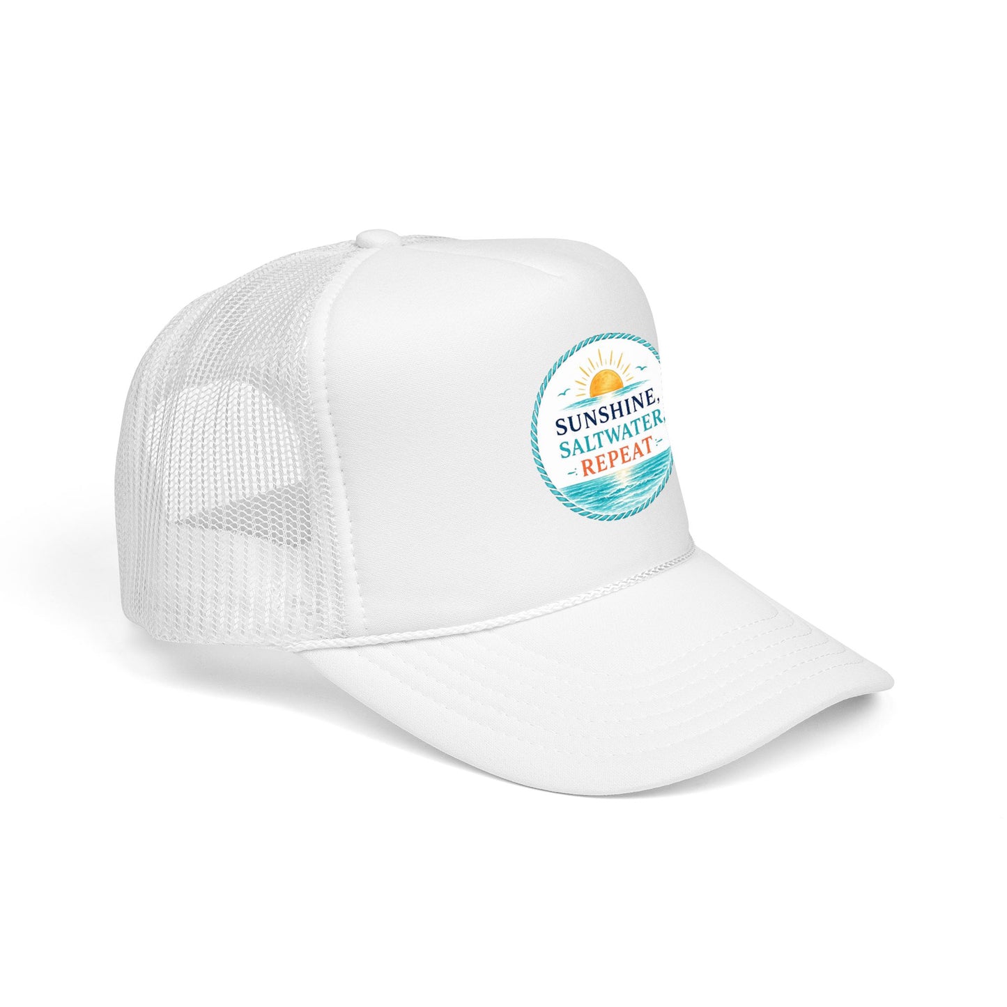 Sunshine, Saltwater, Repeat Trucker Hat