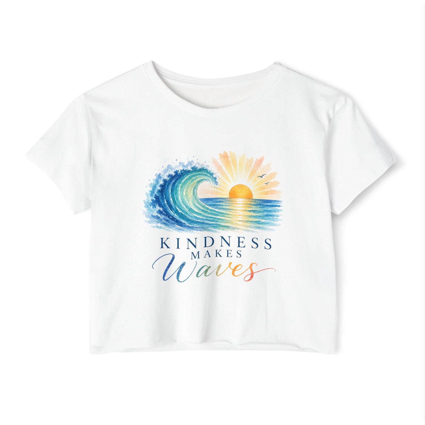 Kindness Makes Waves Crop Top