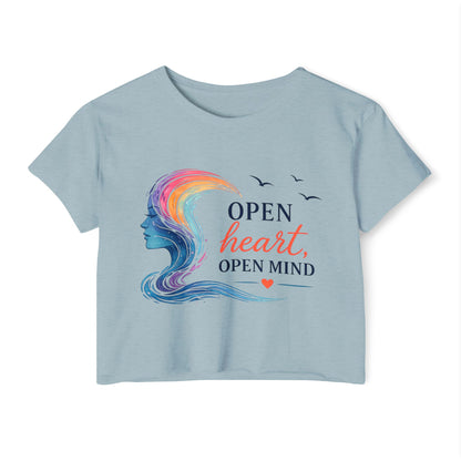 Open Heart, Open Mind  Crop Top