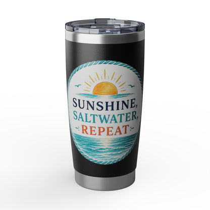 Sunshine, Saltwater, Repeat 20 oz Tumbler