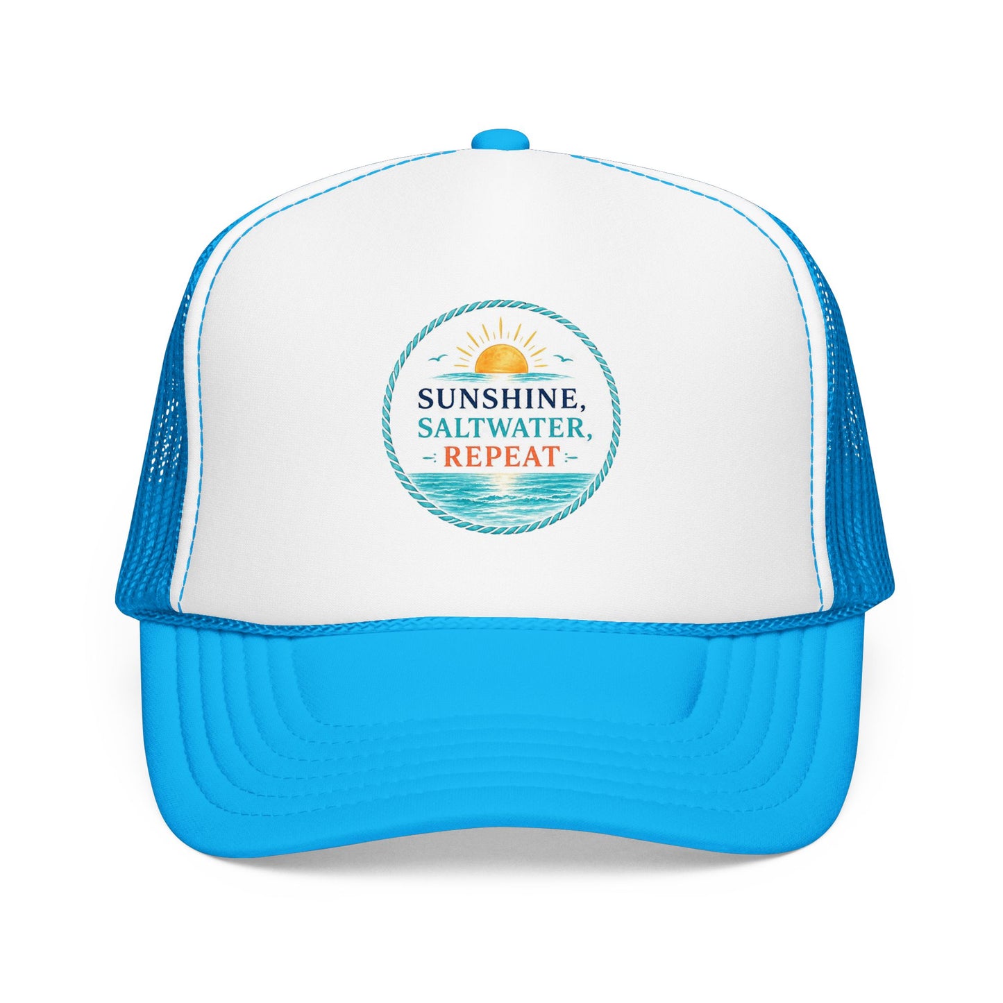 Sunshine, Saltwater, Repeat Trucker Hat