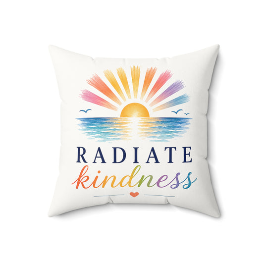 Radiate Kindness Throw Pillow