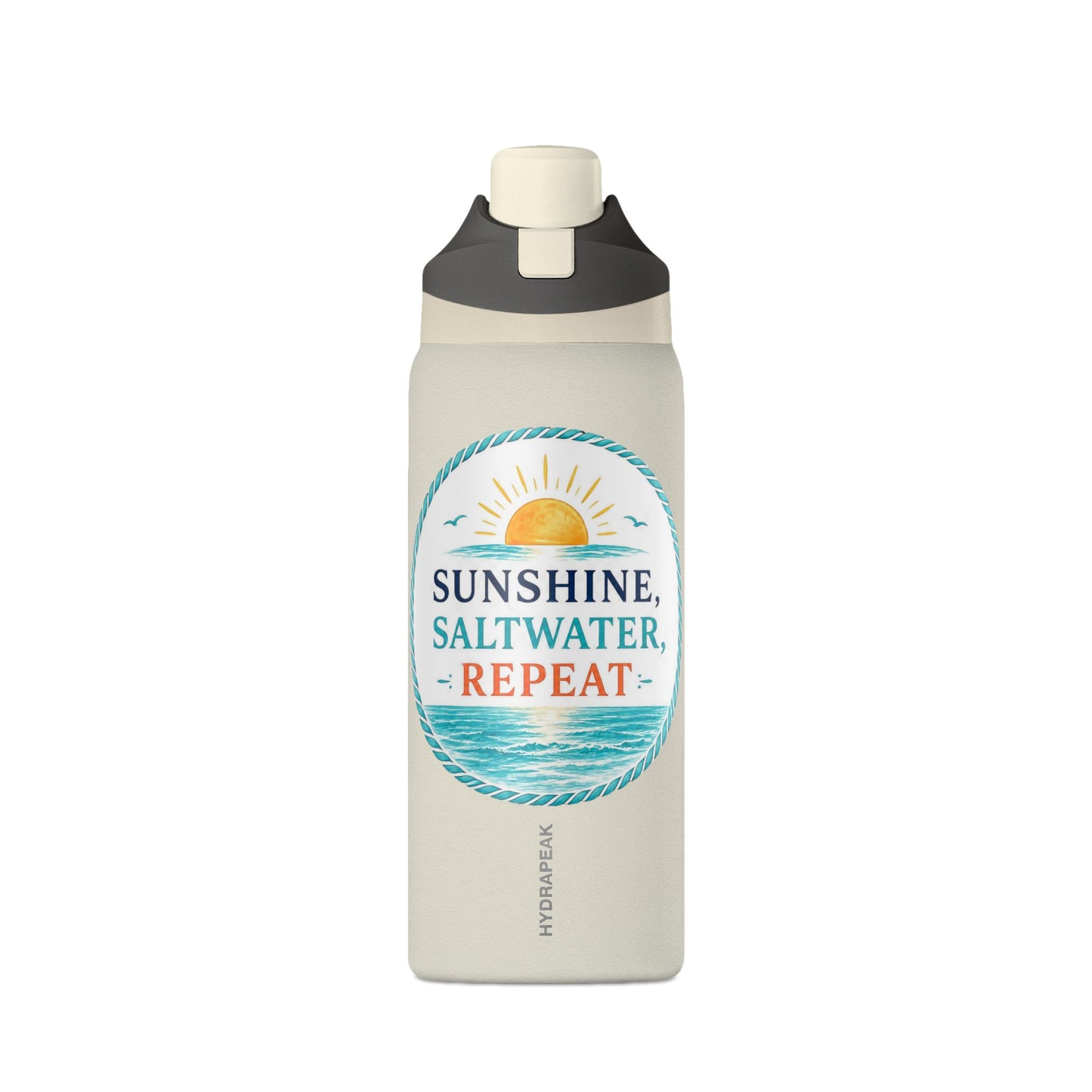 Sunshine, Saltwater, Repeat 32 oz Premium Hydrapeak Water Bottle