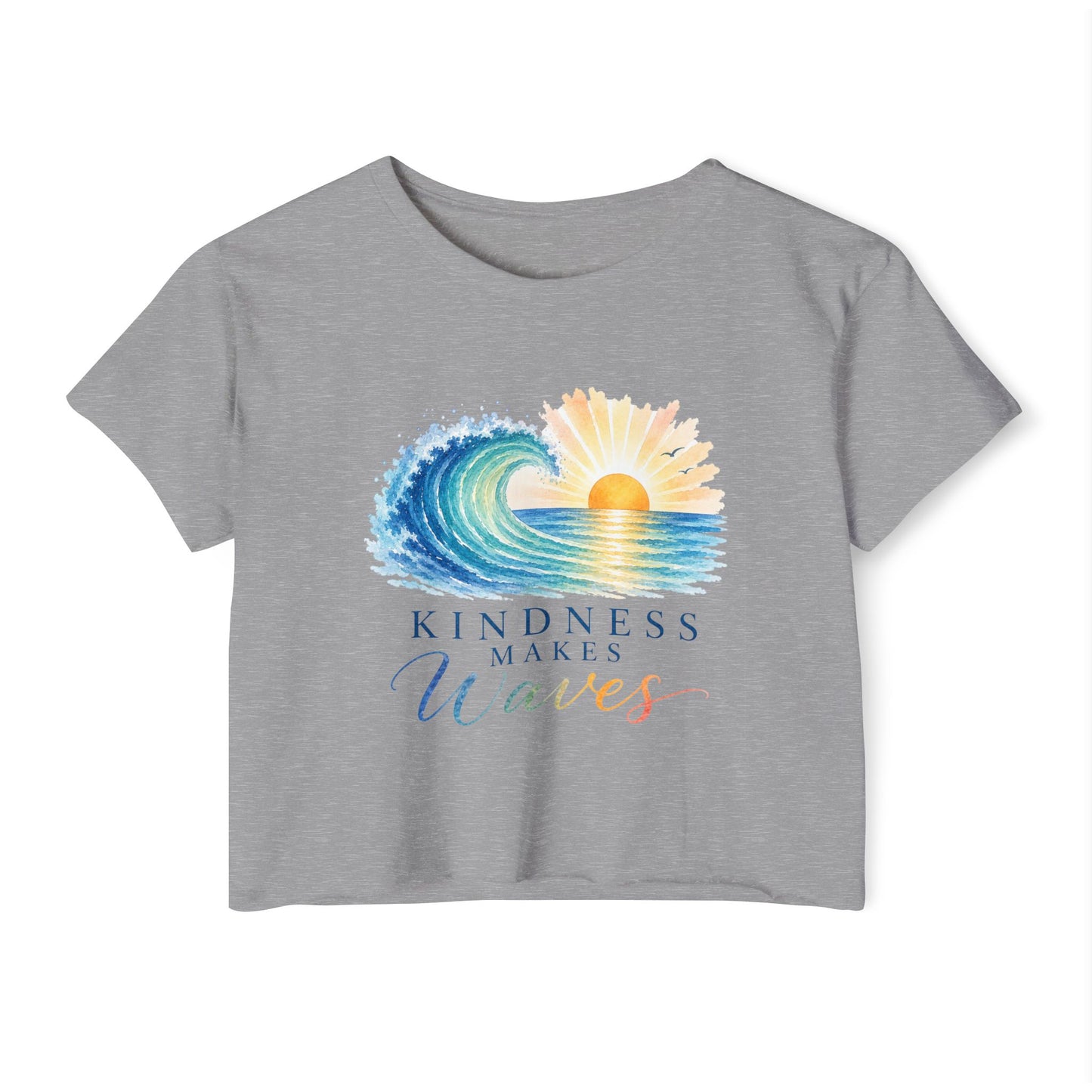 Kindness Makes Waves Crop Top
