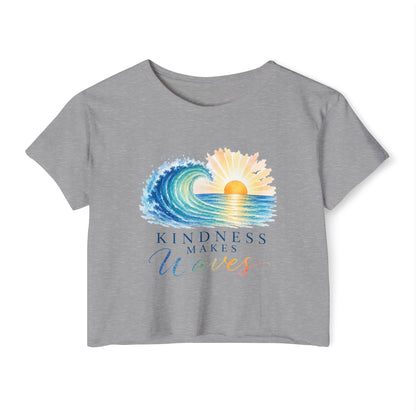Kindness Makes Waves Crop Top