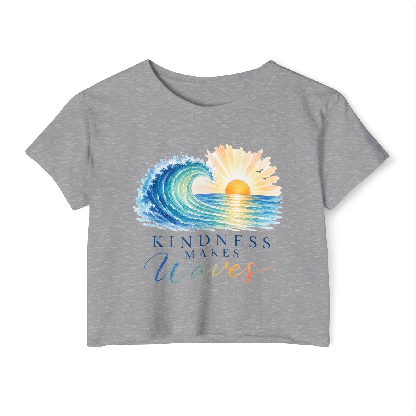 Kindness Makes Waves Crop Top