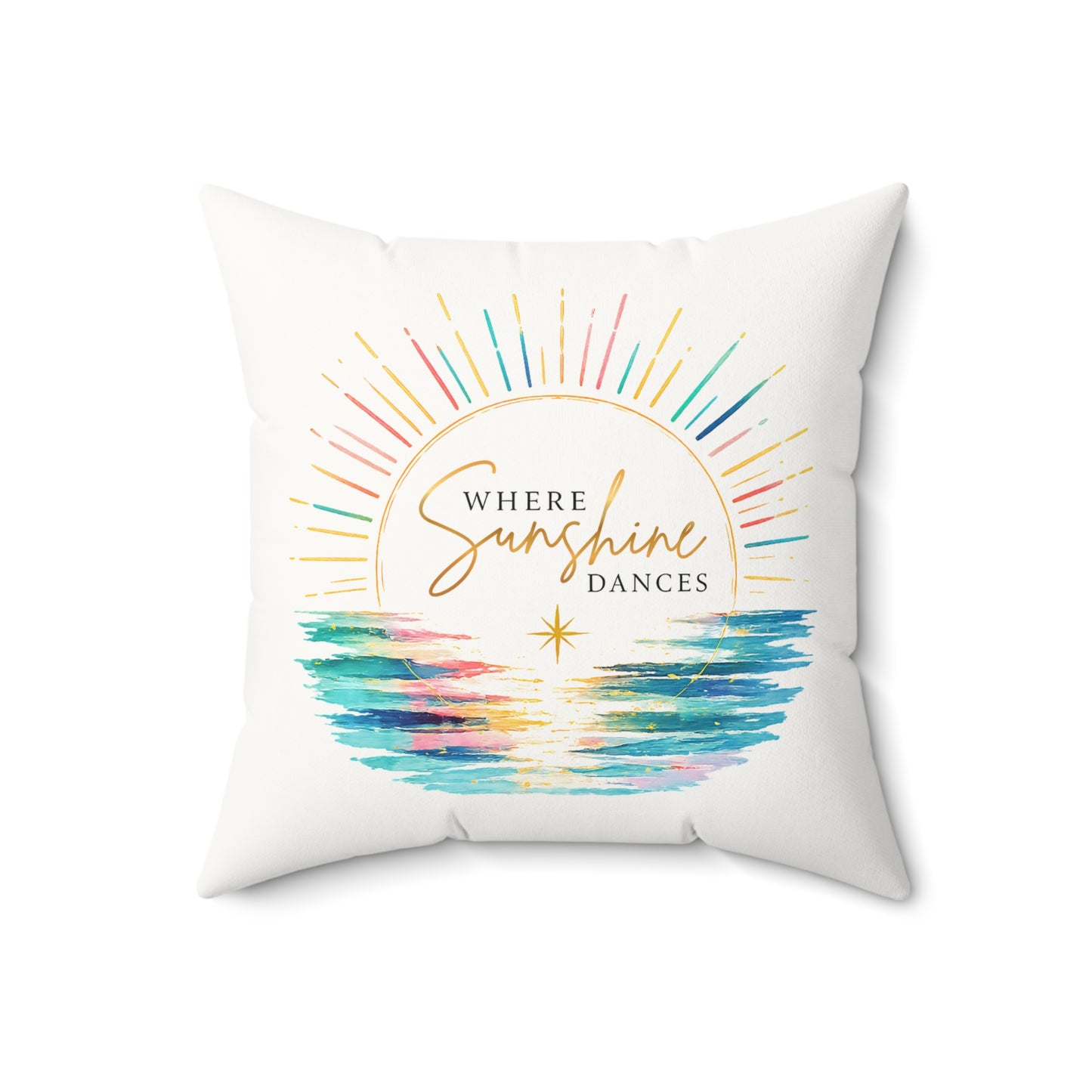 Where Sunshine Dances Throw Pillow