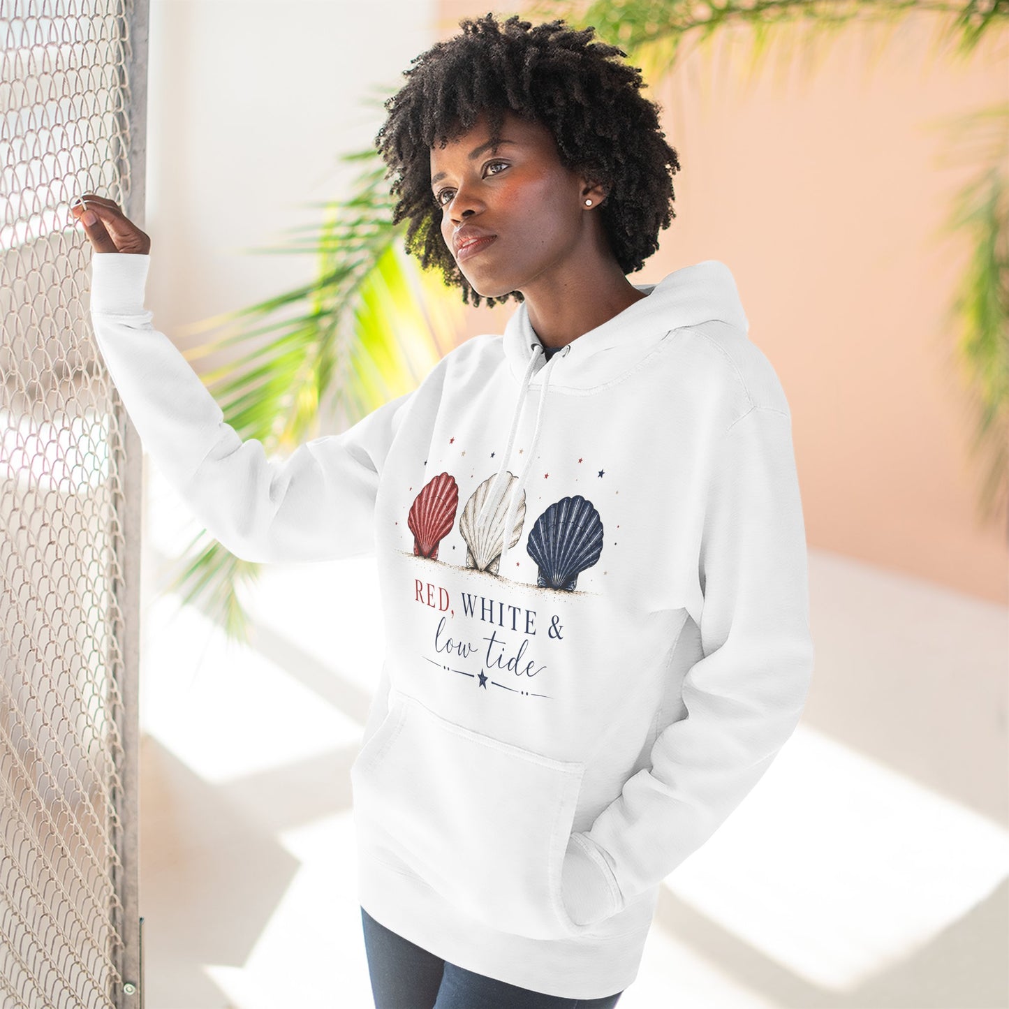 Red, White, & Low Tide Mid-Heavyweight Hoodie