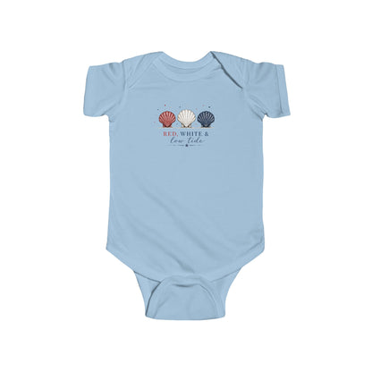 Red, White & Low Tide Baby Onesie