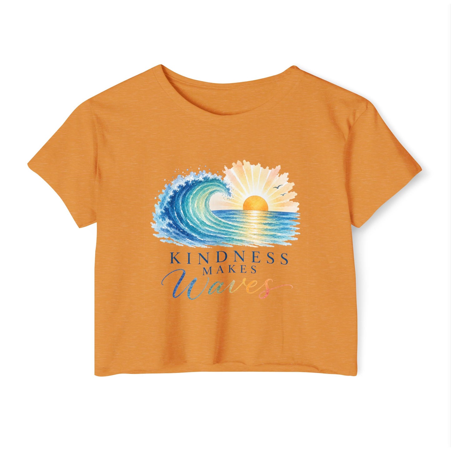 Kindness Makes Waves Crop Top