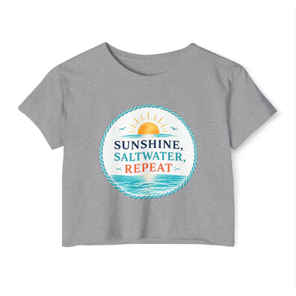Sunshine, Saltwater, Repeat Crop Top