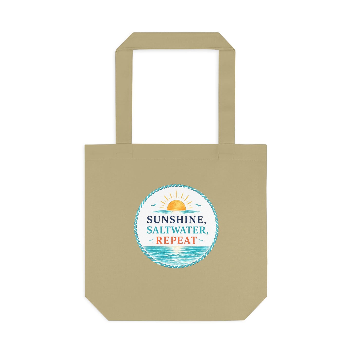 Sunshine, Saltwater, Repeat Canvas Tote Bag