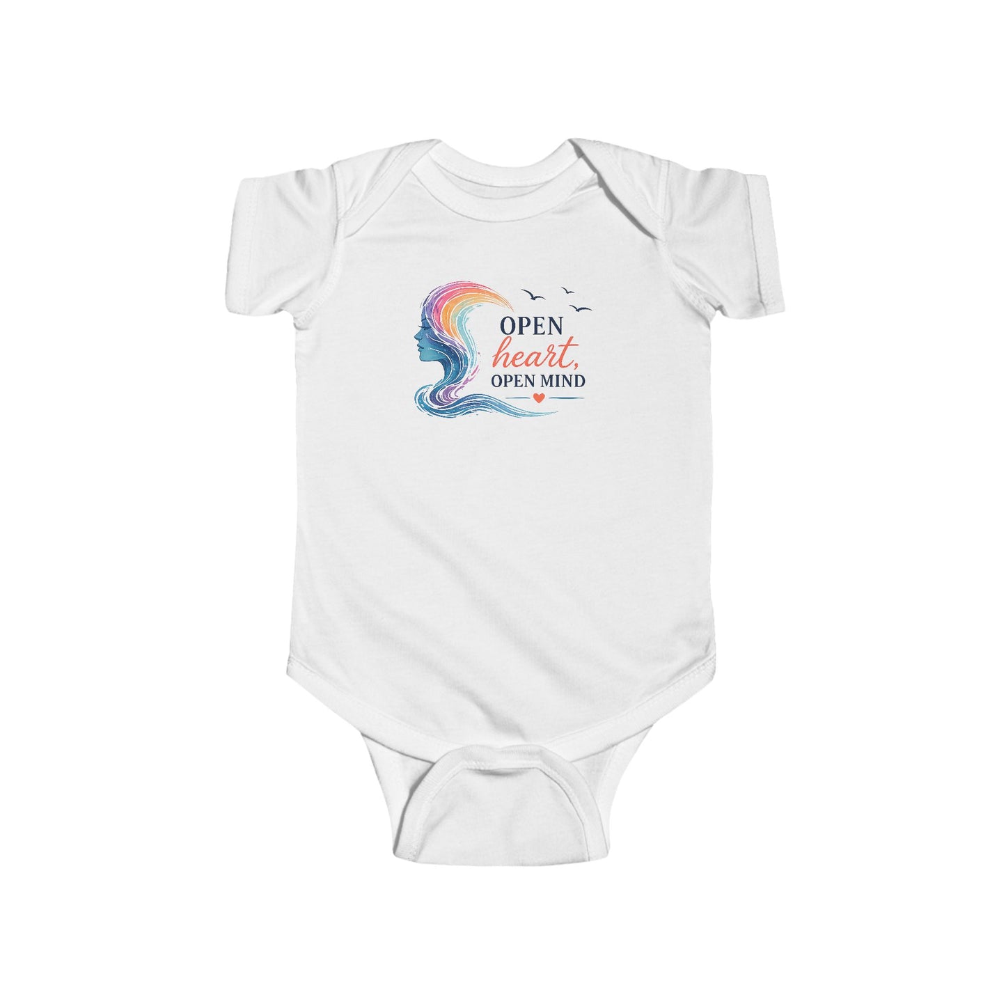 Open Heart Open Mind Baby Onesie