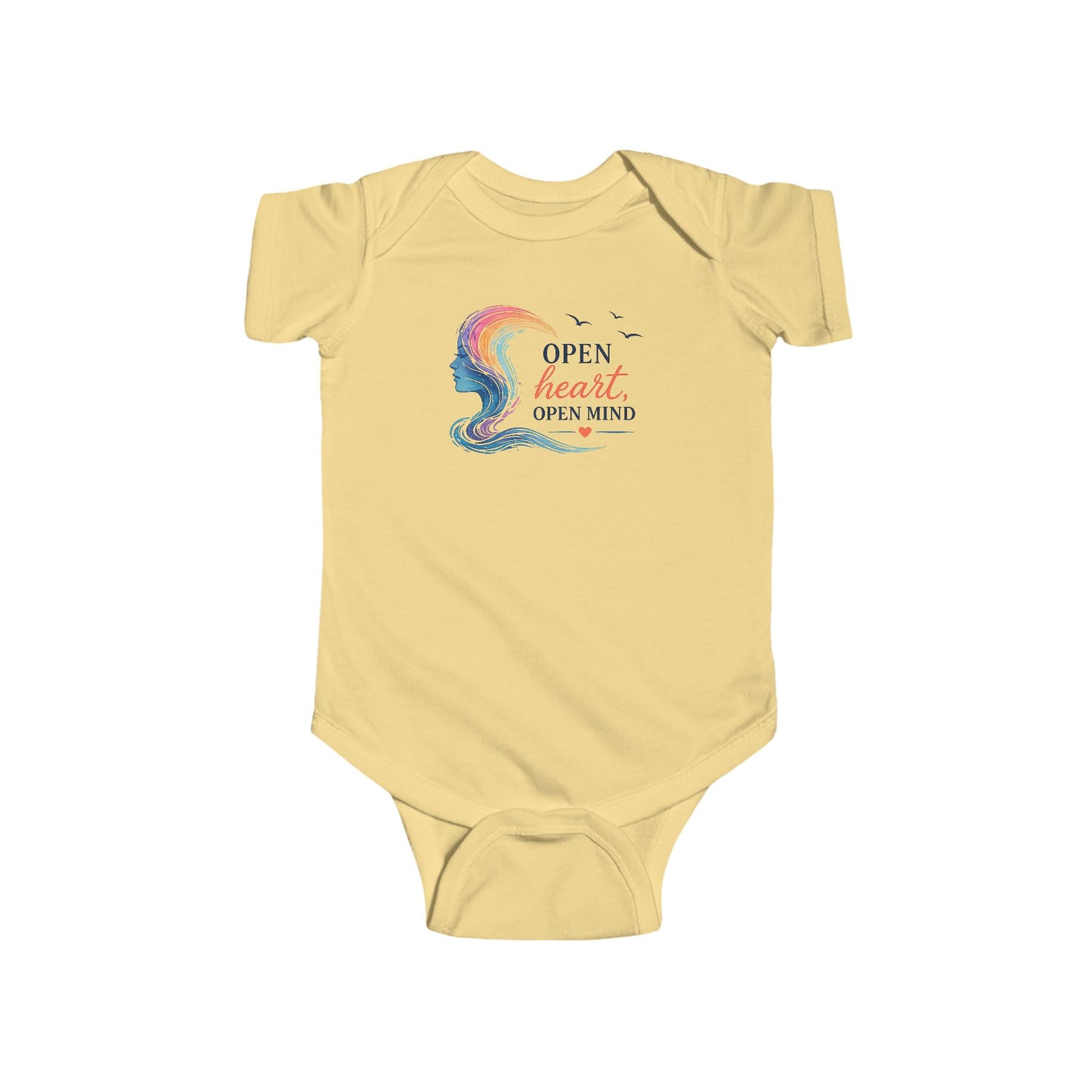 Open Heart Open Mind Baby Onesie