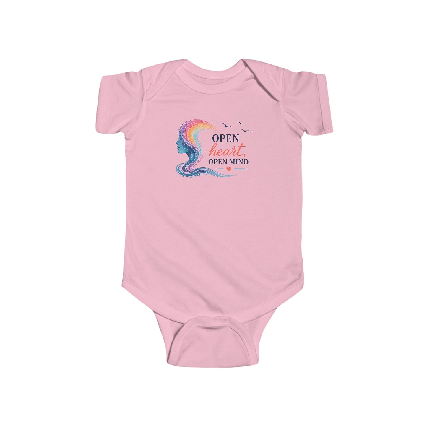 Open Heart Open Mind Baby Onesie