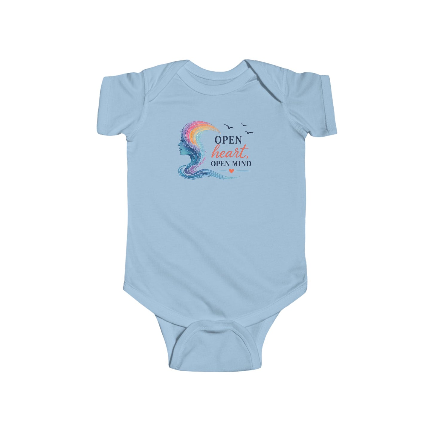 Open Heart Open Mind Baby Onesie