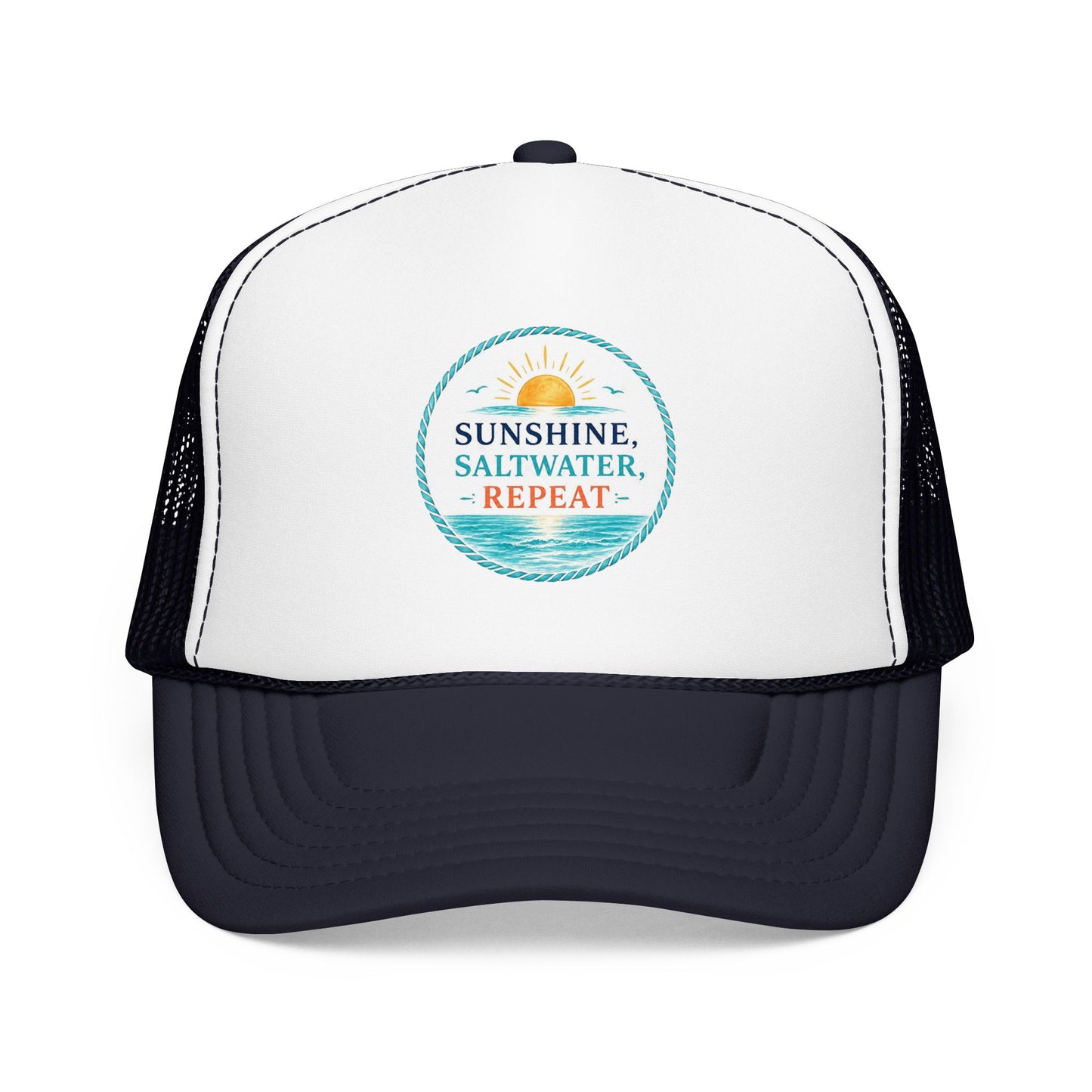 Sunshine, Saltwater, Repeat Trucker Hat