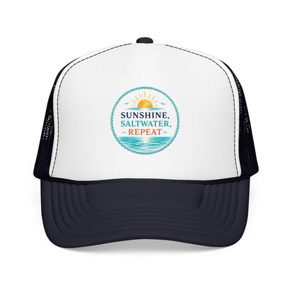 Sunshine, Saltwater, Repeat Trucker Hat