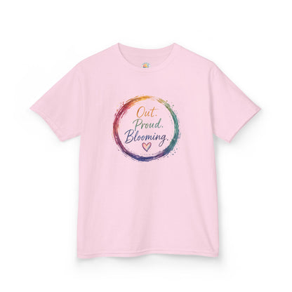 Out. Proud. Blooming. Kids Tee
