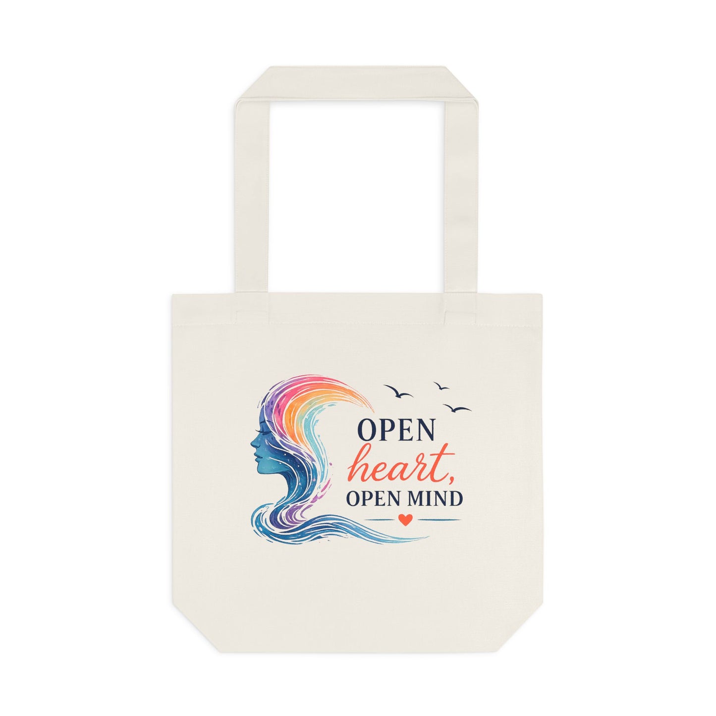 Open Heart, Open Mind Canvas Tote Bag