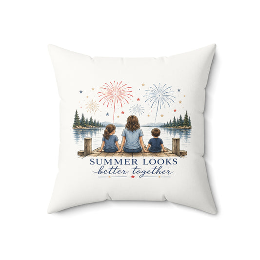 Summer Looks Better Together Throw Pillow