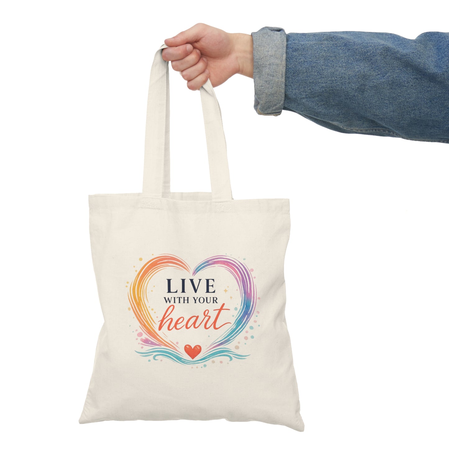 Live With Your Heart Tote Bag