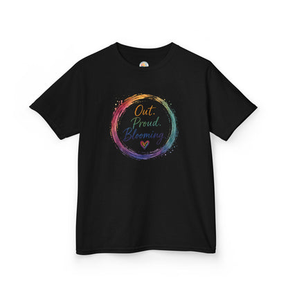 Out. Proud. Blooming. Kids Tee