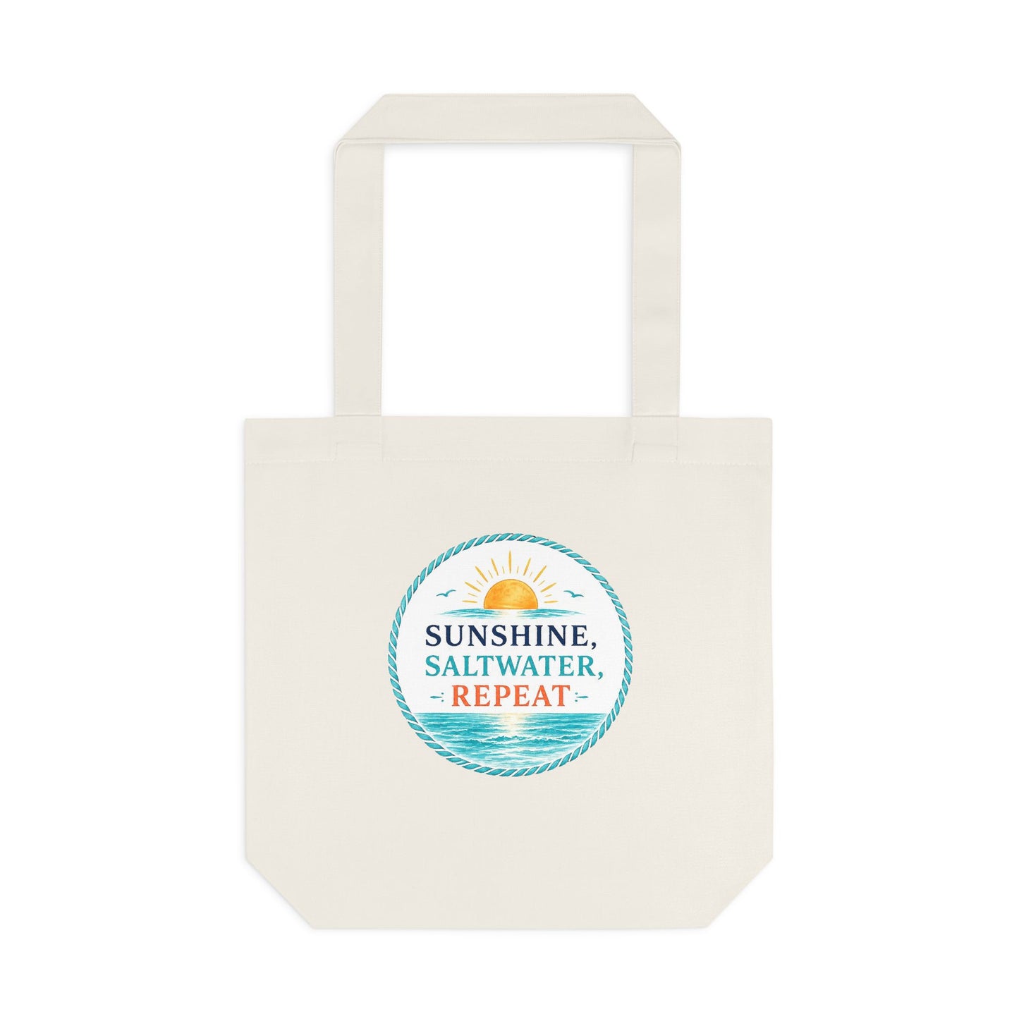 Sunshine, Saltwater, Repeat Canvas Tote Bag