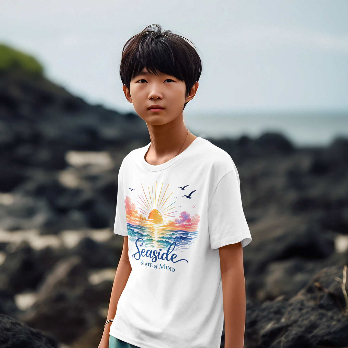 Seaside State Of Mind Kids Tee