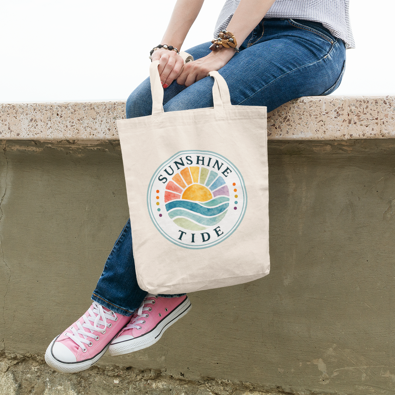Sunshine Tide Flagship Canvas Tote Bag