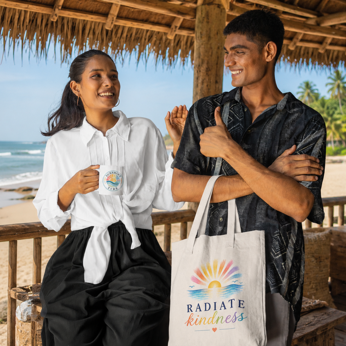 Radiate Kindness Canvas Tote Bag