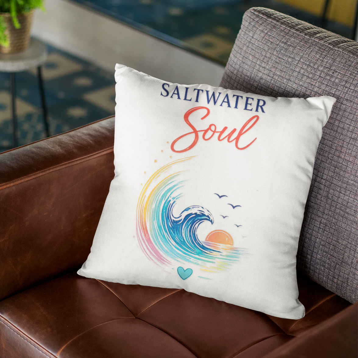 Saltwater Soul Throw Pillow