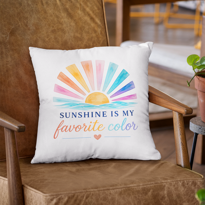 Sunshine Is My Favorite Color Throw Pillow