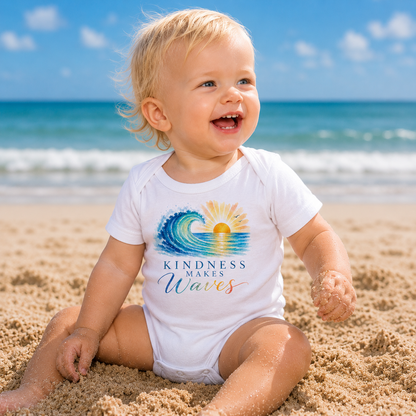 Kindness Makes Waves Baby Onesie