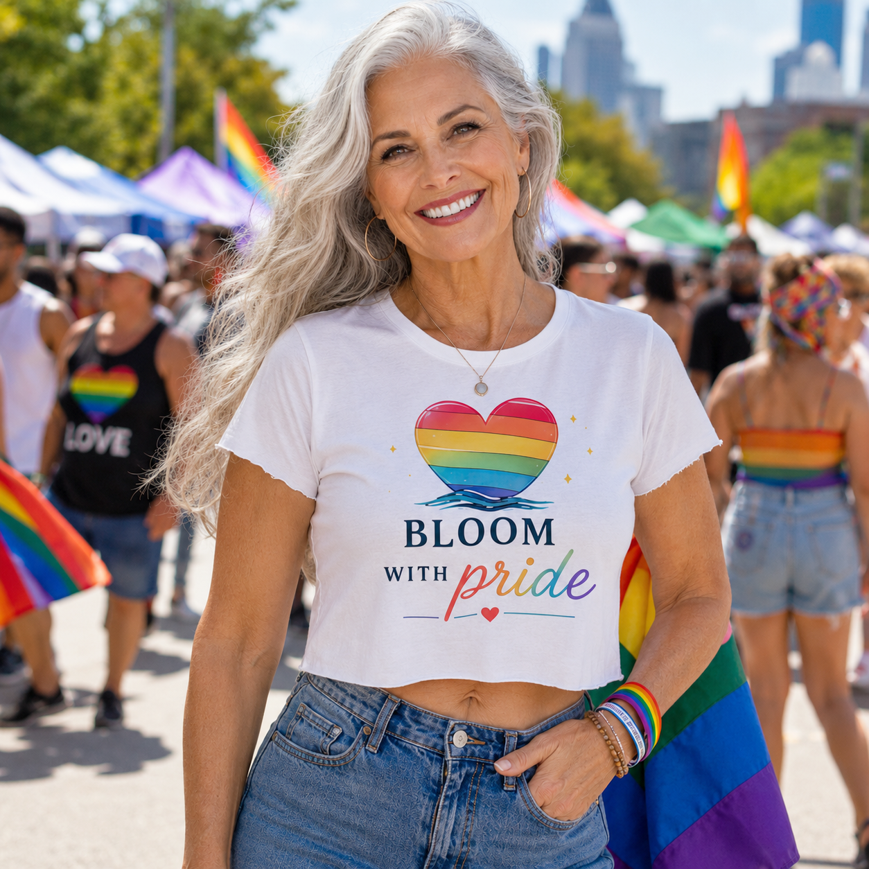 Bloom With Pride Crop Top