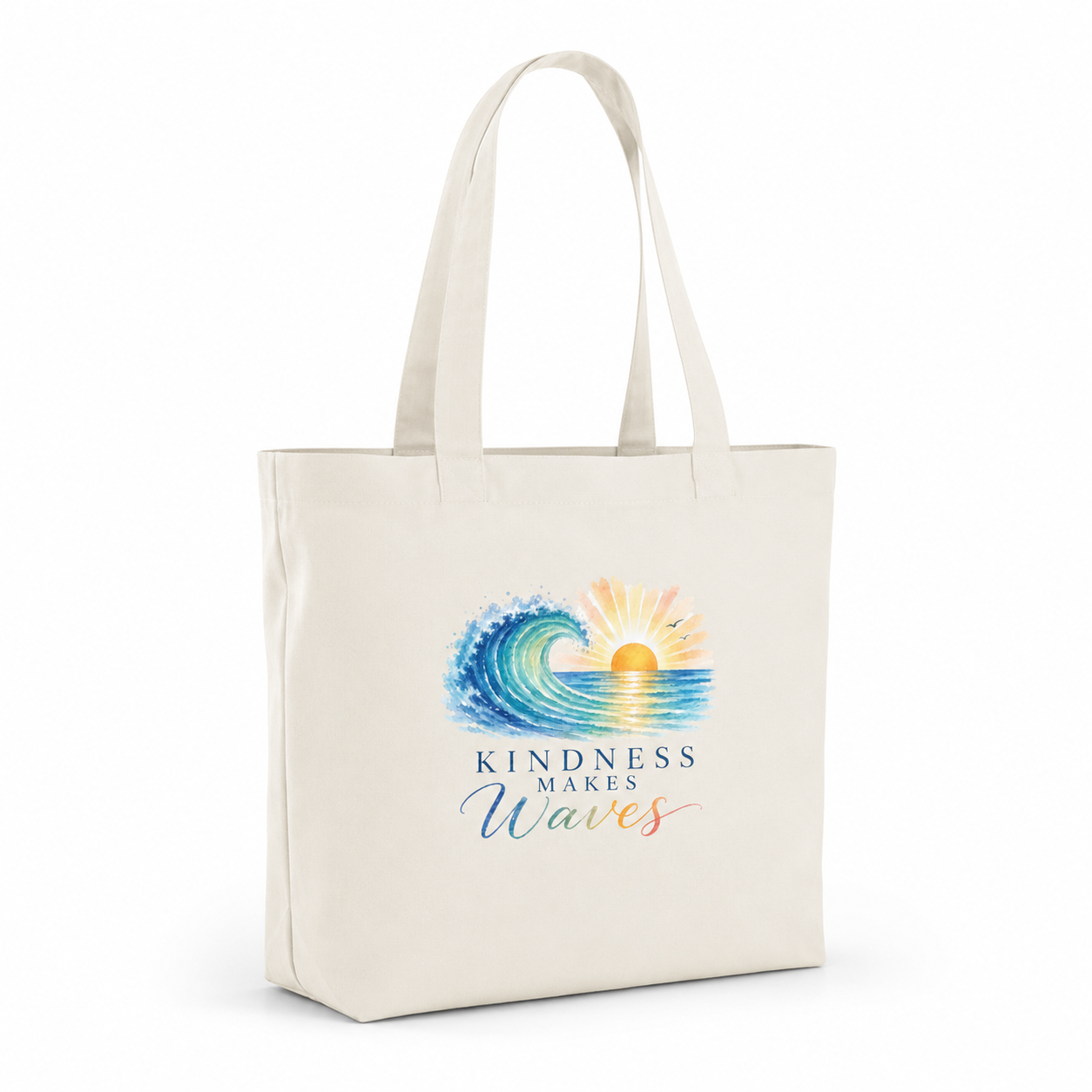 Kindness Makes Waves Canvas Tote Bag