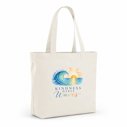 Kindness Makes Waves Canvas Tote Bag