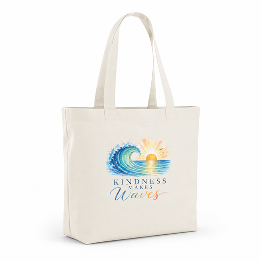 Kindness Makes Waves Canvas Tote Bag