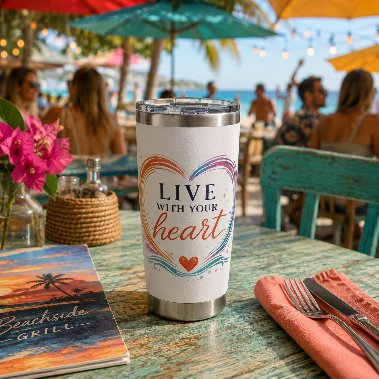 Live With Your Heart 20 oz Tumbler