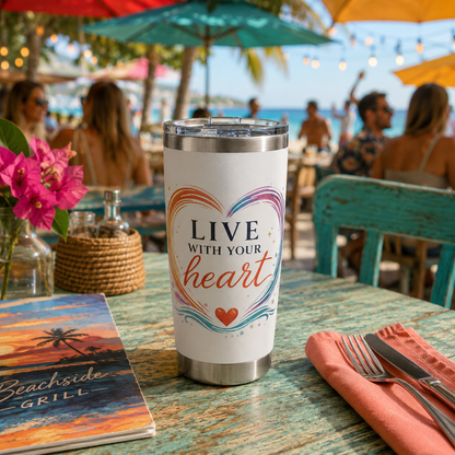 Live With Your Heart 20 oz Tumbler