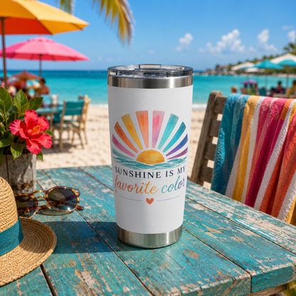 Sunshine Is My Favorite Color 20 oz Tumbler